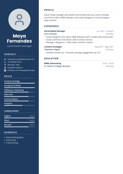 Infographic Resume template
