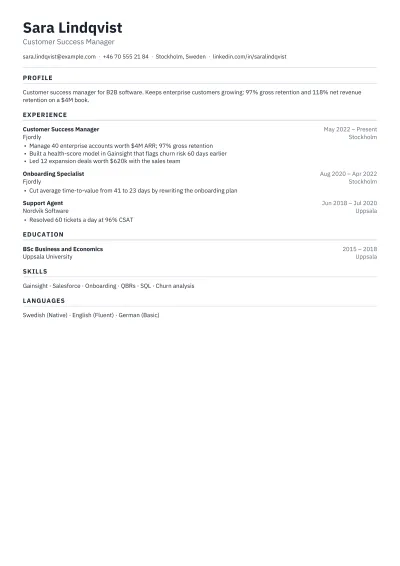 One-Page Resume template