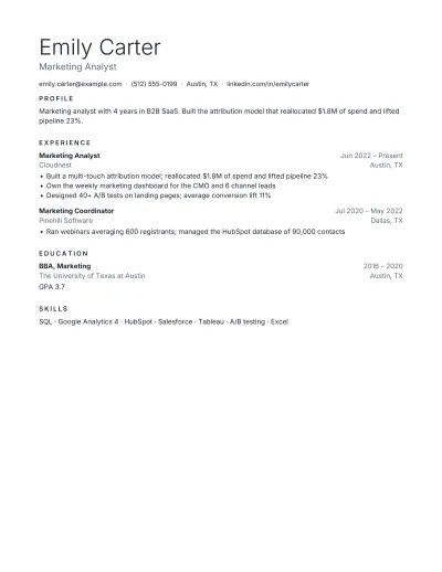 US Resume template